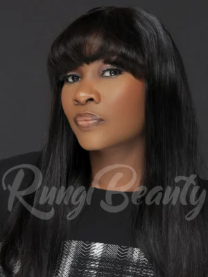 Black SDD Straight Fringe Wig - 18 inches